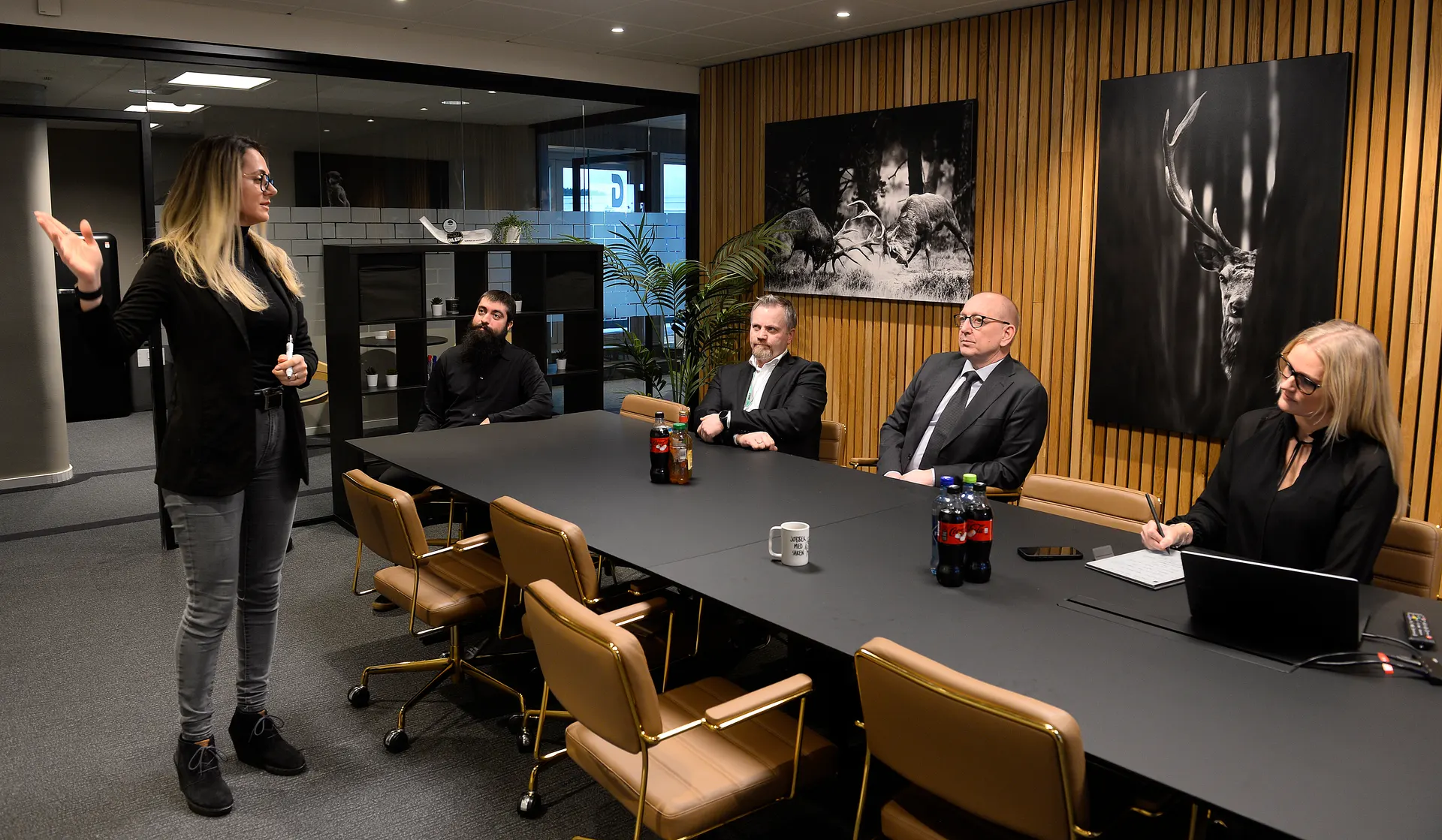 Presentasjon i møterom hos Devity